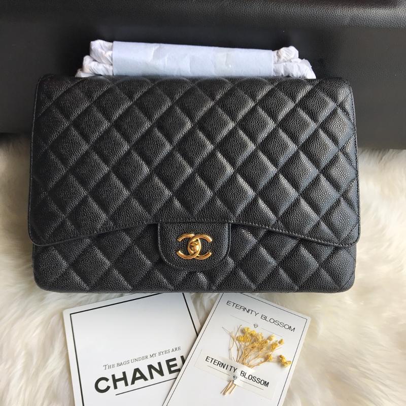 Chanel 2.55 Classic A58601 ball pattern gold buckle black